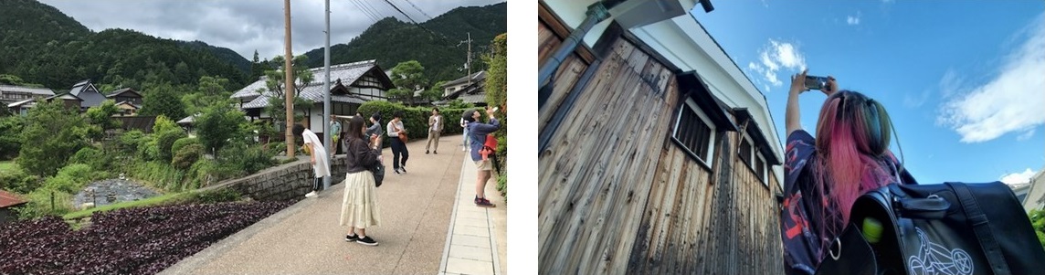 学生による撮影の様子 